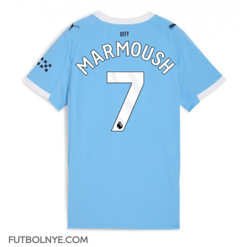 Camiseta Manchester City Omar Marmoush #7 Primera Equipación para mujer 2025-26 manga corta